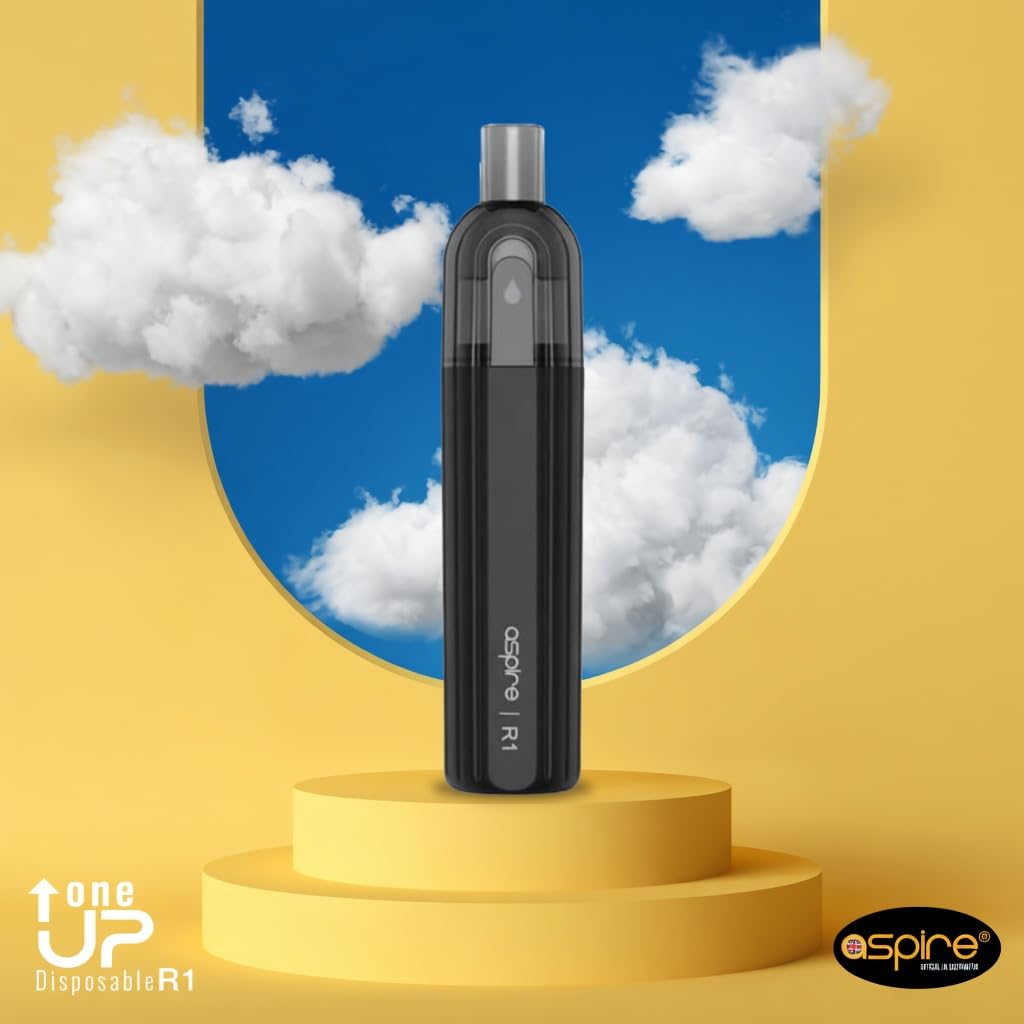 Aspire ONE UP R1 Vape Kit [White] - Refillable, Rechargeable, High Puff  Count, Simple Operation, MTL Vaping, 0.8 Ohm Mesh Coil, Side Fill, 50/50  and Nic Salts, E Cigarettes, No Nicotine: Amazon.co.uk: