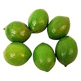 Artificial Lemon - TOOGOO(R) 6 x Realistic Lifelike Artificial Plastic Lime Lemon Fruit Food Fake Home Decor