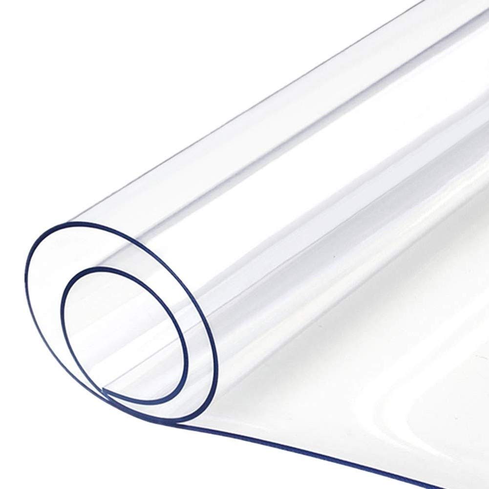 Protector de suelo de PVC transparente para evitar arañazos y resi de alto impacto, 2 mm de grosor, 50 x 180 cm, ideal para oficinas, alfombras y suelos