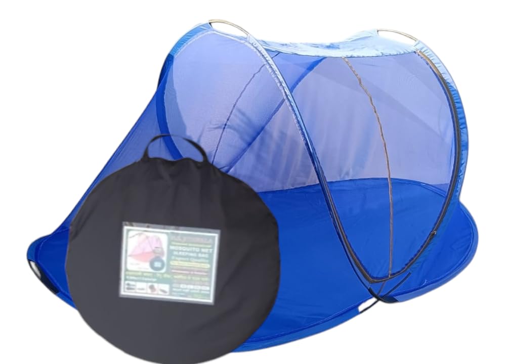 Polyster Mosquito Net for Single Bed Protection from Mosquitoes (Royal Blue, Single Bed)-image-1