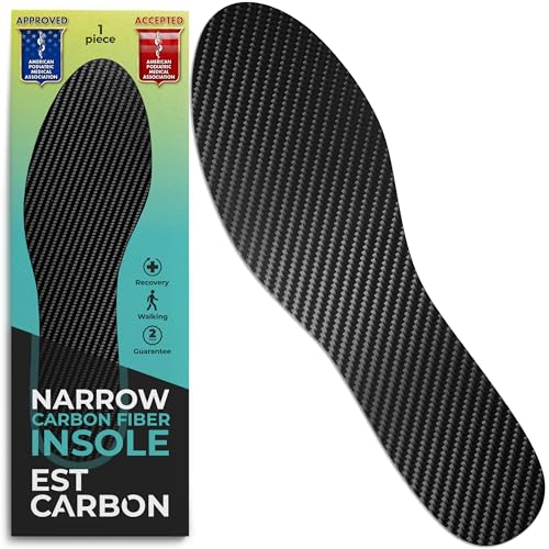 Estcarbon - Carbon Fiber Insole - 1 Pc Women 6-6.5 - Womens Carbon Fiber Shoe...
