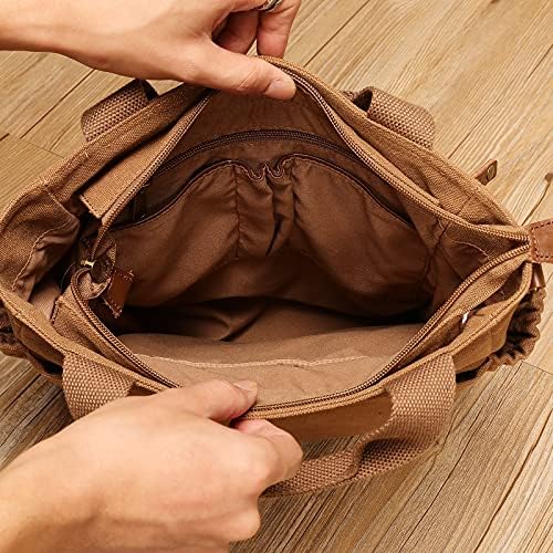 XINCADA Vintage Canvas Messenger Bag Shoulder Bags Satchel Travel Bags for Men 5 XINCADA Vintage Canvas Messenger Bag Shoulder Bags Satchel Travel Bags for Men