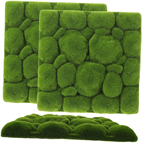 GALPADA 3 Piezas Tablero Decorativo simulado de Musgo. Plantas Artificiales Planta Artificial Panel Pared de Hierba Pared de Musgo Artificial artesanías de Pared de Bricolaje Espuma Green
