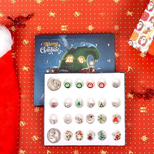 Christmas Advent Calendar Bracelets 2023 For Girls 24 Days Xmas Countdown Calendar Diy Jewelry Making Kit Gift 22 Charm Beads 2 Bracelets For Kids Teens Women #TOP7