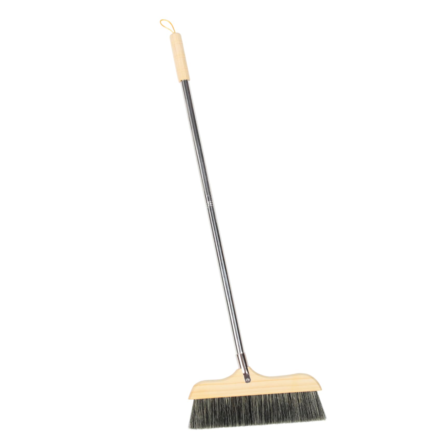 ULDIGI Solid Wood Bristle Broom Heavy Duty Household Broom Replacement Garden Bench Slats Concrete Push Broom Outdoor Broom Concrete Brush Scrub Mop Floor Brush Sweeper Long Handle Wooden