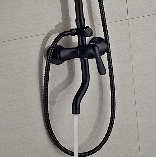 Robinet support mural avec pommeau de douche pluie pour rénovation - 6