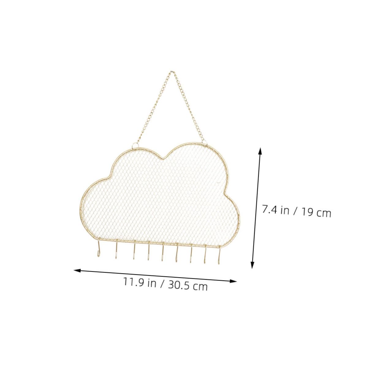 Lurrose 2stücke Hängender Ohrringständer aus Wandmontage mit Gitterdesign für Schmuckaufbewahrung und Präsentation in Schlafzimmer oder Badezimmer