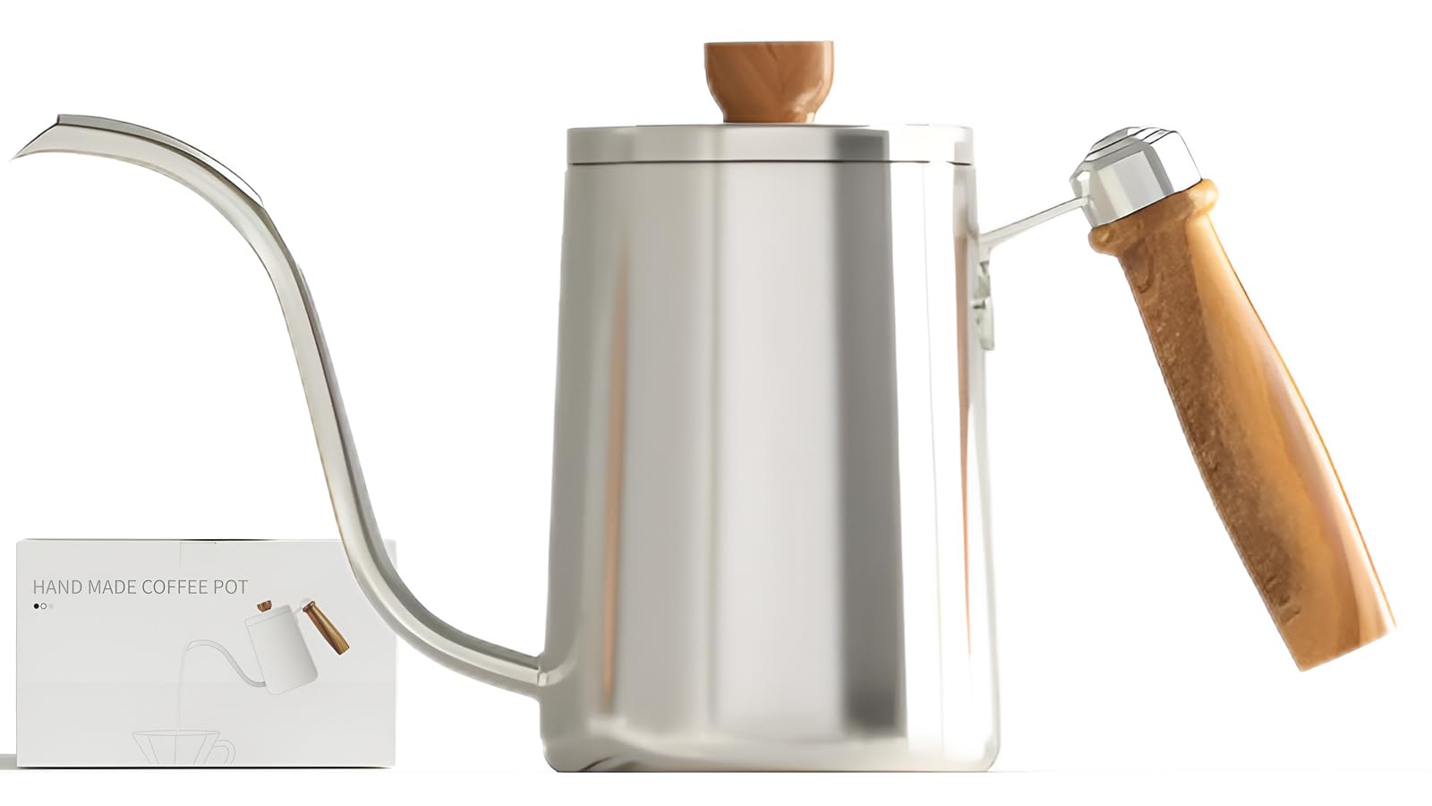Amazon | 桜花直郵 600mlコーヒードリップポット 木製ハンドル付き