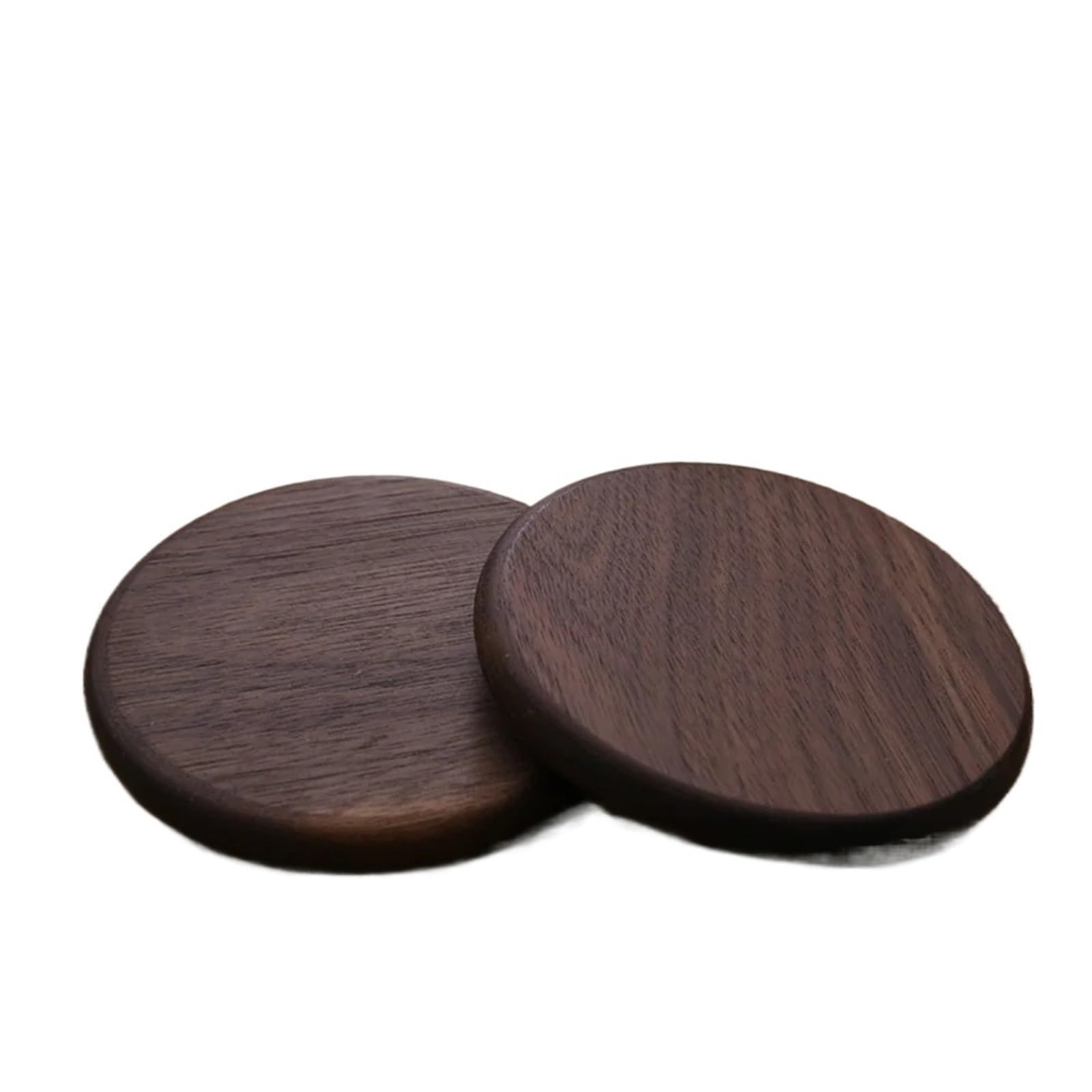 Insulated Coasters 2pcs New Wood Coasters Durable Heat Resistant Square Round Placemats 8.8cm Tea Coffee Cup Pad for Drinks Coffee Pads Beer Home Office(Walnut wood R1)