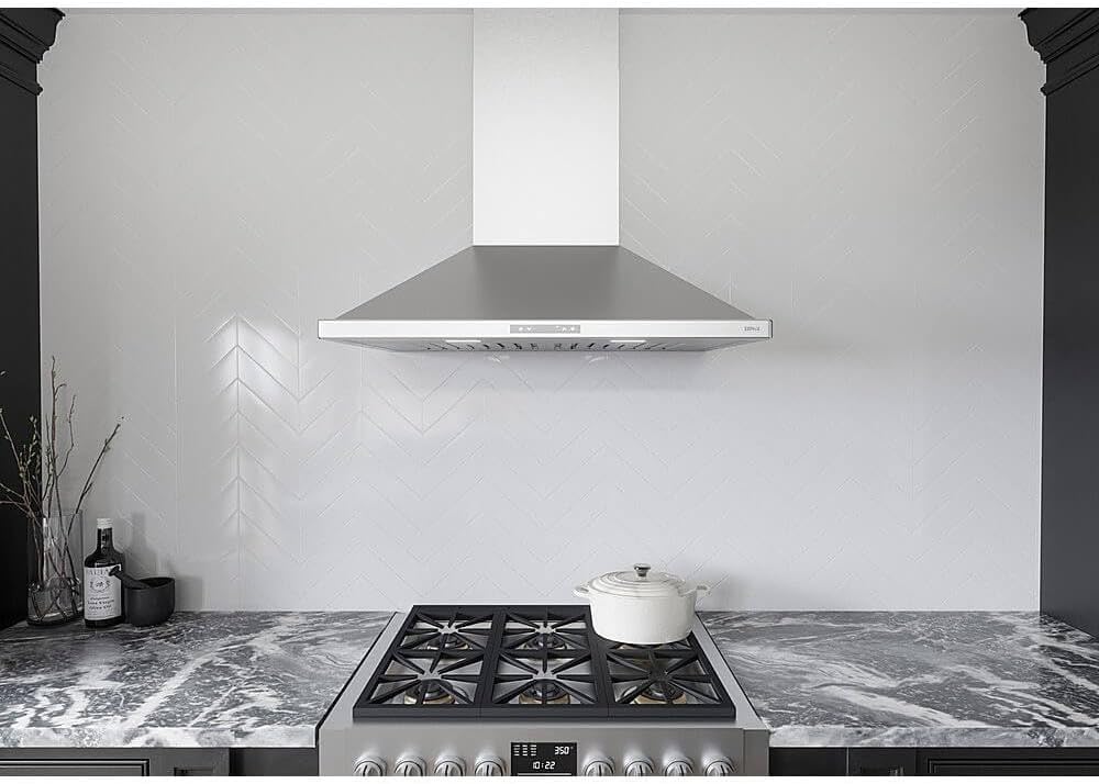 Venezia 30" Stainless Steel Wall Mounted Range Hood with LED Light