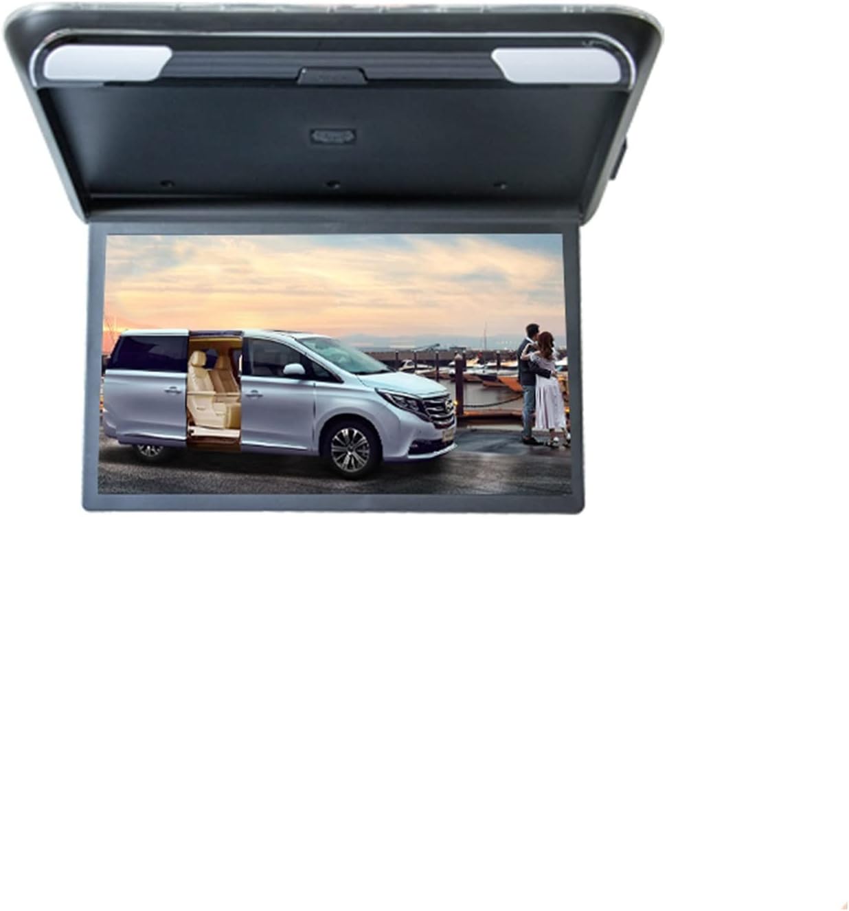 Car Headrest Player, 1080P 19 Inch Car Monitor HD LCD Screen Auto Ceiling TV Motorhome Roof Mount Display Portable (Black MP5)