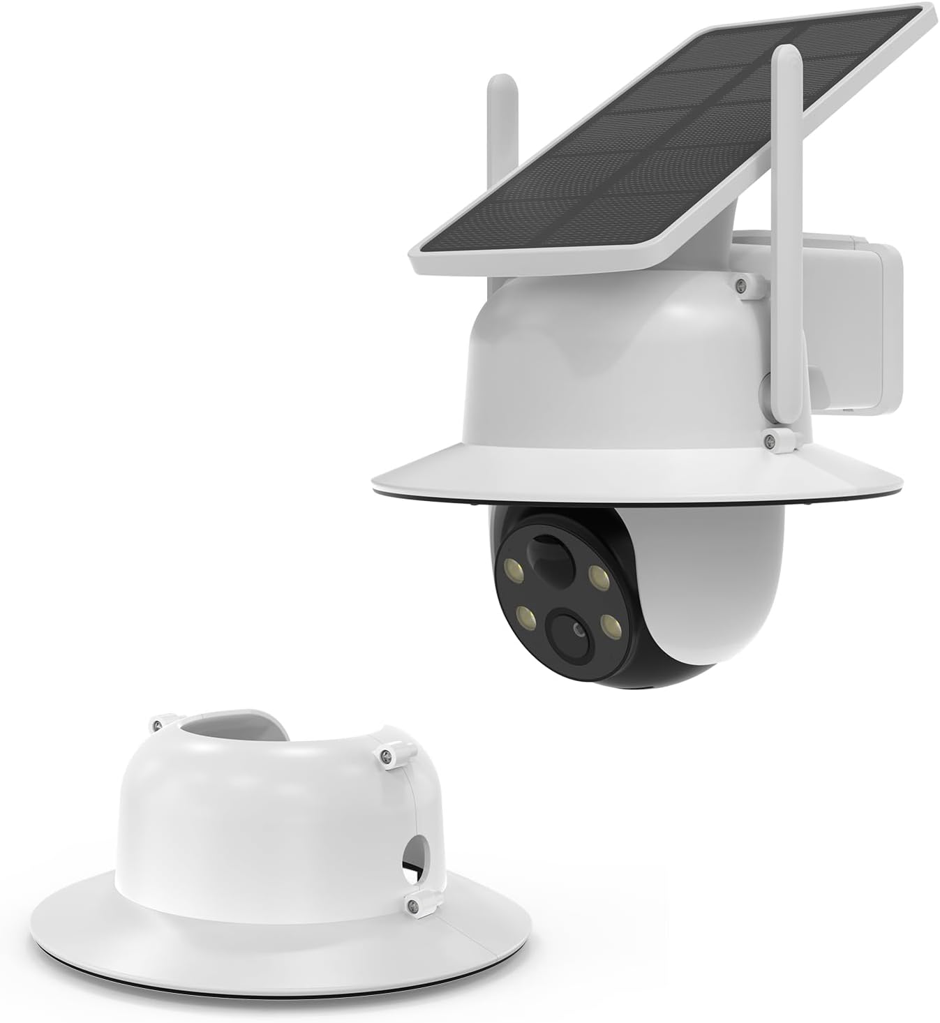 Holaca Sun Rain Shade Camera Cover Compatible with Aosu Solar Security Camera Wireless Outdoor(SolarCam D1 Classic), ANSOUE Security Cameras Wireless Outdoor(GU01/SA01)(White)