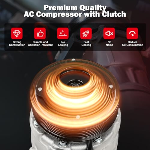Image of CCIYU AC Compressor w /Clutch for Ford Edge 2.0L 2012-2014