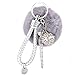 Schlüsselanhänger Plüsch Pompom Ball Weich Keychain Handtaschenanhänger Dekor Pusheng (Grau1)