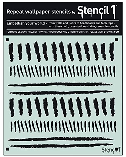 Stencil1 African Ticking Repeat Wallpaper Pattern Stencil 11" X 11" - Reusable Premium Quality Mylar Stencils For Painting Walls, Fabric, Furniture, Crafts, Decor - Allover Wallpaper Effects - 11" X 11” #TOP2
