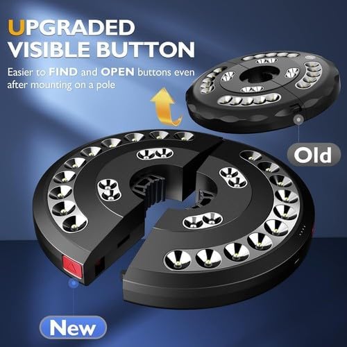 Rechargeable 28 umbrella light - 3 modes suitable for patio, pool, and backyard décor -