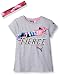 PUMA Little Girls' Tee with Headband, LT Heather Grey, 6