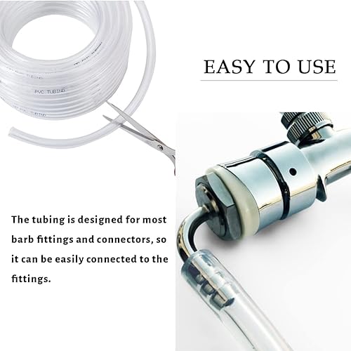 Miniatura 5 de DAVCO Tubo de vinilo transparente de 58 pulgadas de diámetro interior x 50 pies, tubo de PVC flexible de baja presión, resistente a los rayos UV,