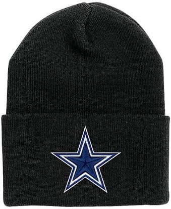 Dallas Cowboys NFL Mens Basic Cuff Knit Hat, Black, OSFA