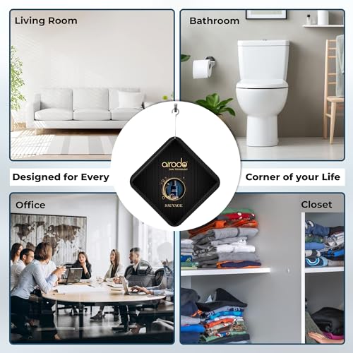 Image of Premium Airodo Cool Water, Sauvage, Oud Gold Luxury Gel Air Freshener with Dual Technology For LivingRoom, Office, Car, Bathroom|Lasts up to 30 days Non-Spill & Long-Lasting Pack of 1 (10g, 3 Piece)