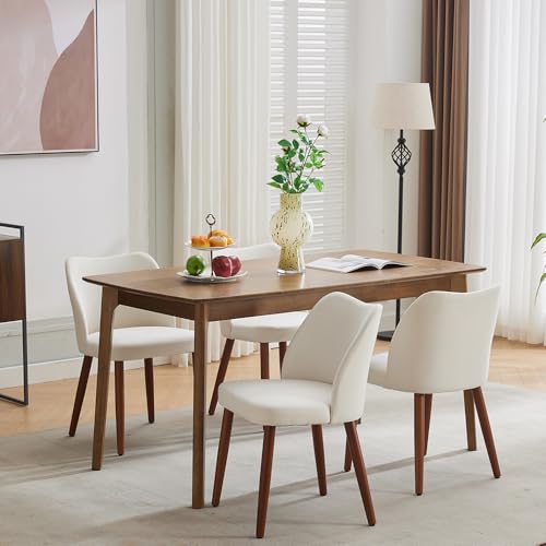 Linen Upholstered Dining Chairs Set of 4