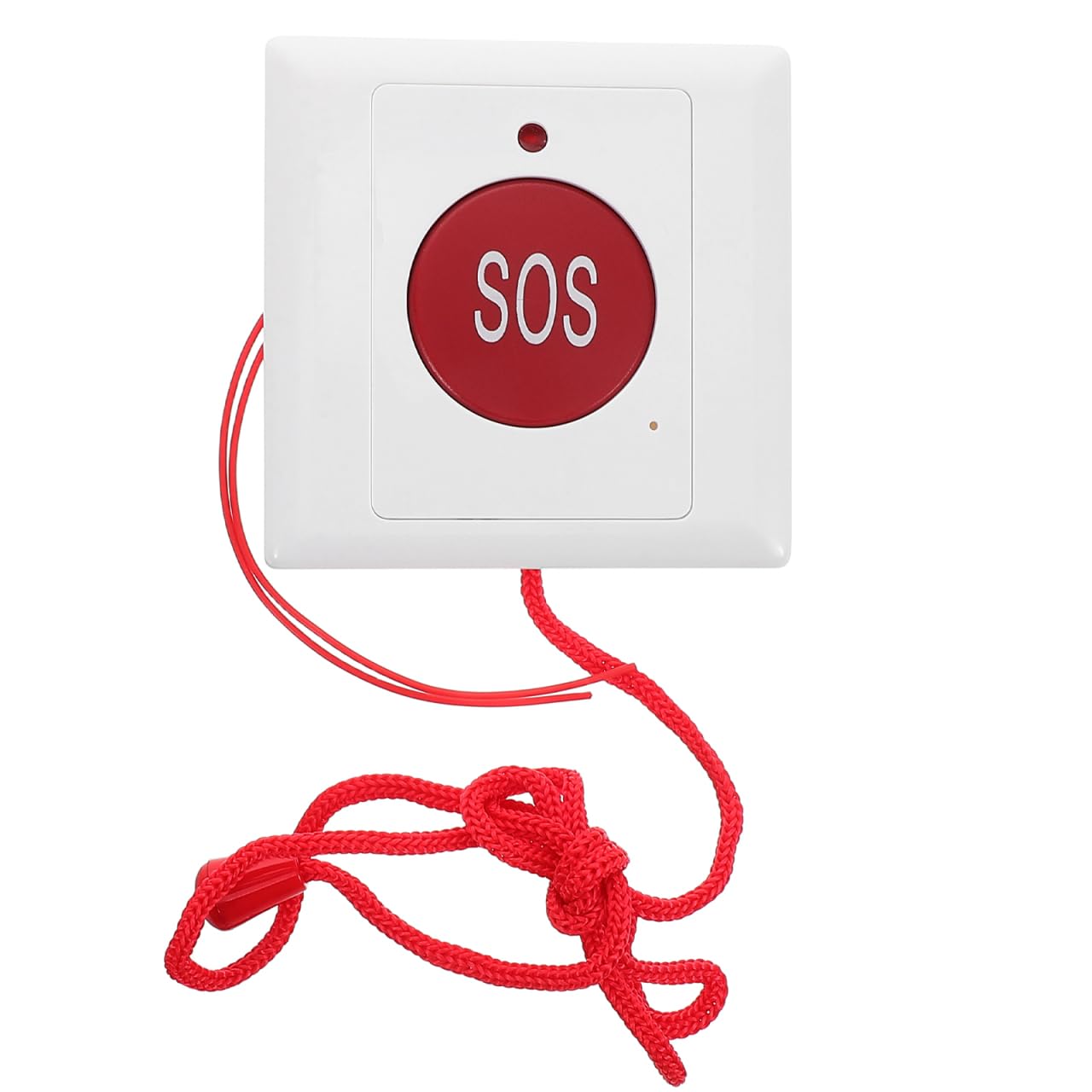 Botón de Llamada de Emergencia: Montaje en Pared con Cable para Adultos Mayores, Asistencia rápida en casa y Viajes, Seguridad fácil de Usar, tamaño 3.34x3.34x0.51 in.