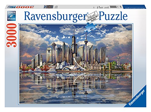 Preisvergleich Produktbild Ravensburger 17066 - Rabinky: Skylines Nordamerikas - 3000 Teile Puzzle