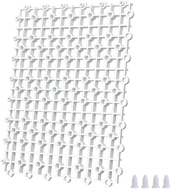 10Pcs Aquarium Fish Tank Bottom Tray Grid Isolation Plastic Egg Crate Aquarium Filter Bottom Board Partition Net Pane Separator,Black