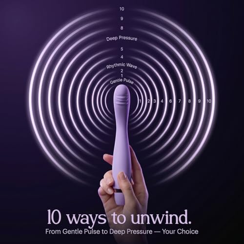 Image of Zyllion Groove Rechargeable Full Body Massager - Wireless Handheld Body Pain Relief Machine with Medical Grade Silicone & 10 Vibration Patterns (PURPLE)