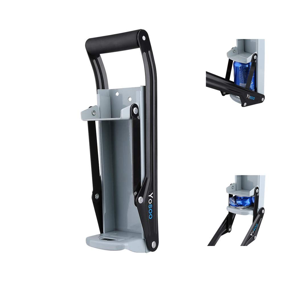 Cafopgrill Trituradora de latas Dispensador de pared casero Trituradora de latas de 16 oz Trituradora de cerveza