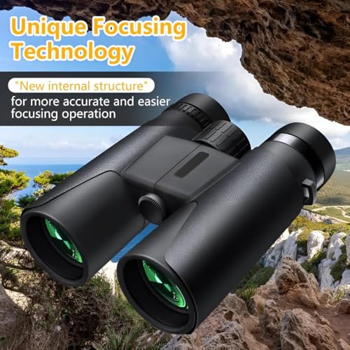 Image of Telescope HD Vision Binoculars 10000M High Power for Outdoor Travel Stargazing Concerts Sports Optical Vision Binocular Fixed Zoom (10 X 42)