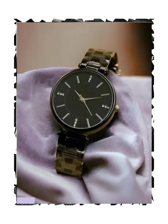 NIJAMRUT Ladies Watches Set Ladies Waterproof Stainless Steel Minimalist Analog Rose Gold Wrist Watch Dress Elegant Casual Classic Simple Watch for Women Ladies Girls (Black) (B0CY5K8NWR) Amazon Price History, Amazon Price Tracker