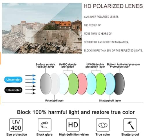 VANLINKER Polarized Retro Oval Sunglasses for Women and Men Small 90s Style VL9580 - Image 6