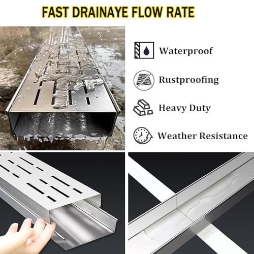 Drenaje lineal de acero inoxidable premium para canalización exterior 6
