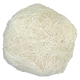 MIJOMA Herbe décorative pour le plaisir du bricolage : fibres de sisal pour bricolage, herbe de Pâques pour nid et cadeaux, 50 g, différentes couleurs (crème)