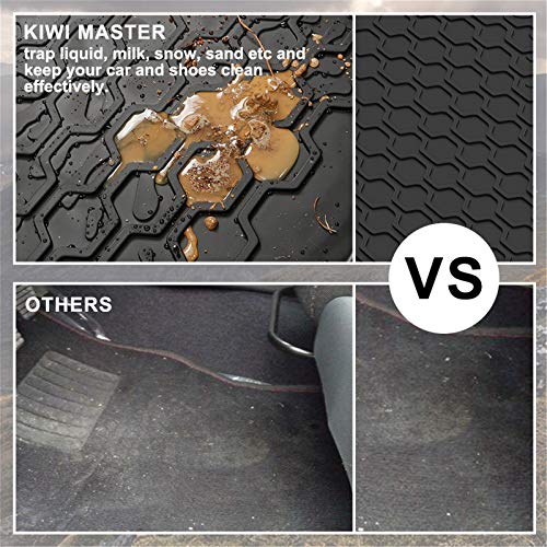 Kiwi Master Floor Mats & Cargo Liners Set Compatible For 2015-2023 Jeep Renegade Accessories Front Rear Trunk All Weather Slush Mat Liner Black #TOP3