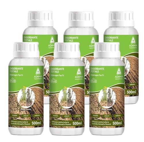 diserbante totale potente 500ml - erbicida glifosato totale per erba e prato - glifosate sistemico per erbacce - prodotto per diserbo pronto all'uso - disponibile in diversi pacchetti (6)