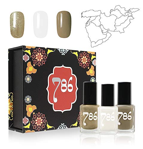 786 Cosmetics Middle East-Inspired Nail Polish Set - Halal Nail Polish, Vegan Nail Polish, Cruelty-Free, 11-Free, Fast-Drying Nail Polish, 3 Nail Polishes
