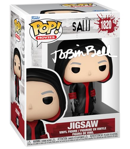 Tobin Bell Jigsaw Killer Saw #1820 Facsimile Signed Reprint Laser Autographed Funko POP! Movies Figurine with Protector Case