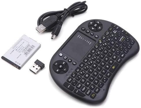 shopperzone Mini wireless keyboard and mouse (Touch pad) combo for Smart Tv, Android Tv Box, Android Tablets, 360xbox, Ps3 Htpc Iptv 2.4G (Black)