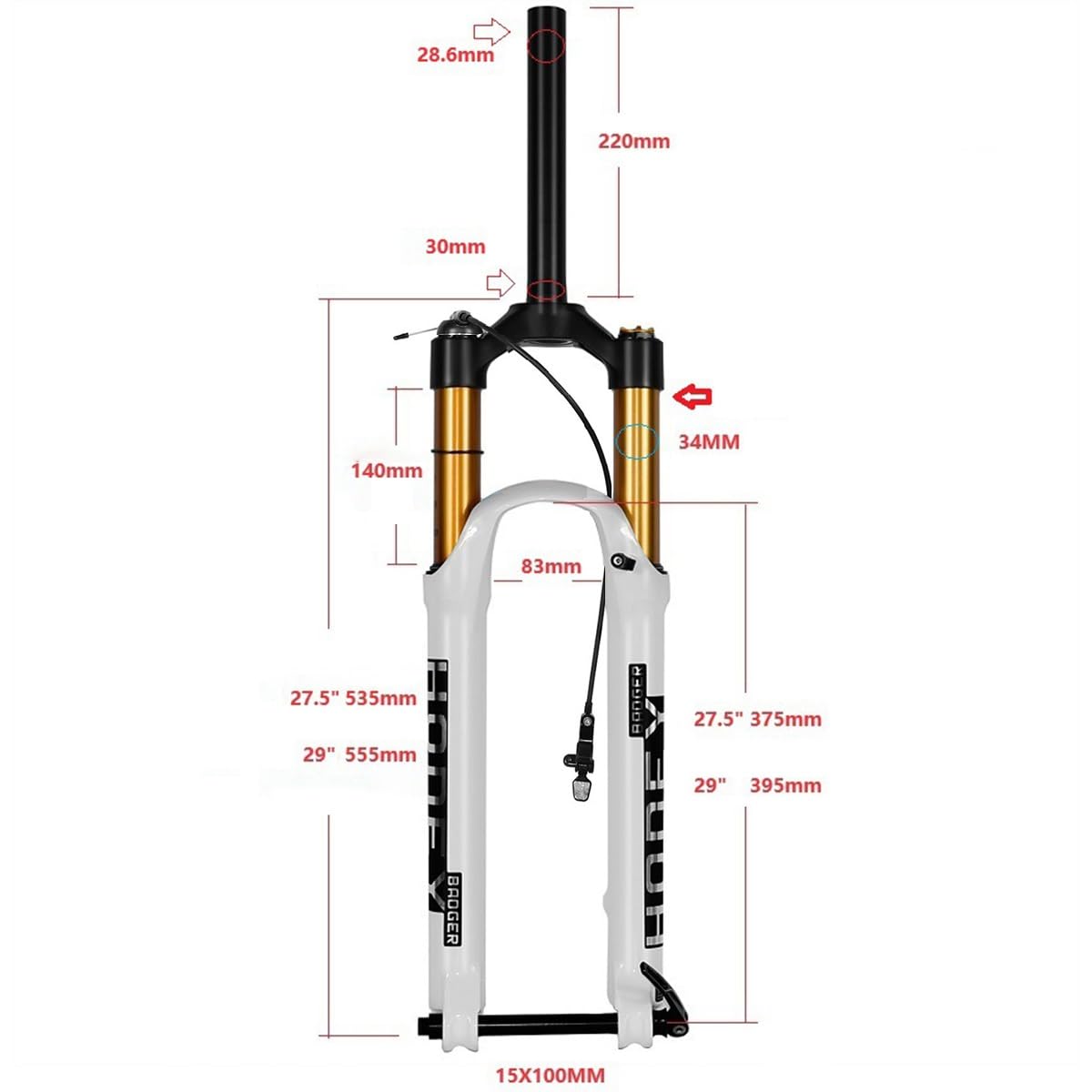 Amazon.co.jp: MTB エアサスペンションフォーク 27.5 29インチ AM E