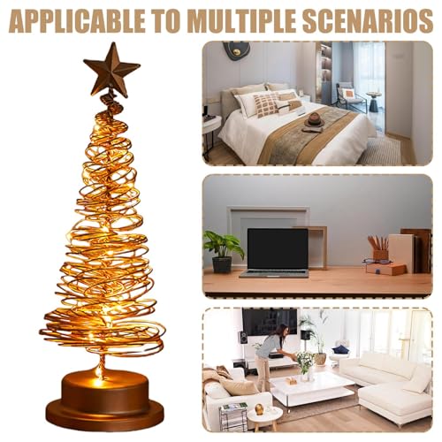 Árboles de Navidad iluminados en el interior para decorar pisos sin espacio 5