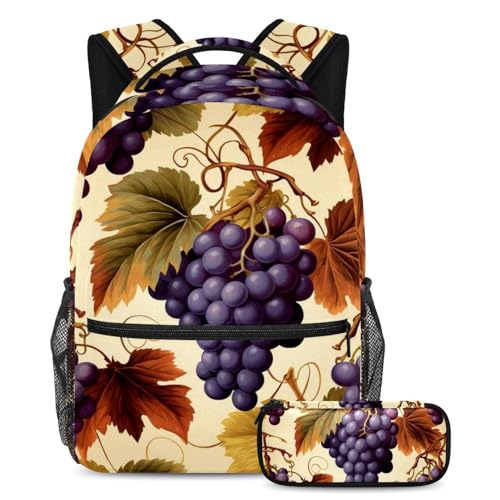 Cartables Thanksgiving avec trousse lot de 2 grand format multicolore pour adolescents et voyage