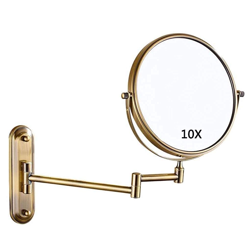 Miroir cosmétique extensible double face avec miroir maquillage mural grossissant 10x