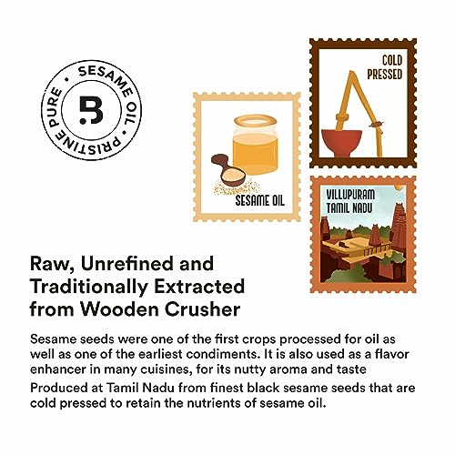 Image of Barosi Kachi Ghani Mustard Oil 2 Litre (1 Litre * 2 Pack) | Pure & Natural Cold Pressed Mustard Oil (Sarso Tel) | Traditionally Extracted from Wooden Crusher | Pet Bottle