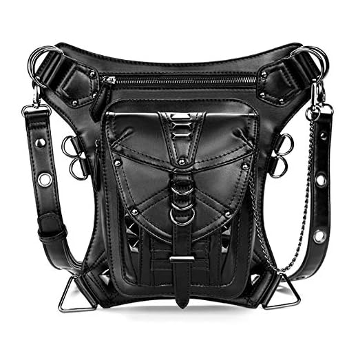 Rullar Waterproof Waist Bag Tactical Drop Leg Bag Outdoor Bike Cycling Hiking Fanny Pack Hip/Thigh Bag Pouch Shoulder Crossbody Bag Black (BLACK)