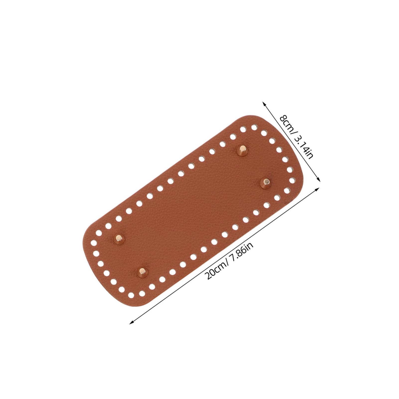 5 Stück Ovaler Taschenboden aus Robustem Pu-Leder Stabile Basisverstärkung für Häkeltaschen DIY Einlage mit Löchern Schutz vor Abnutzung Passend für Tote Bags in Schwarz Braun