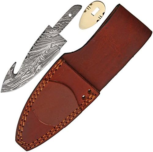 Knifemaking BLSODMB2-BRK Damascus Guthook with Sheath