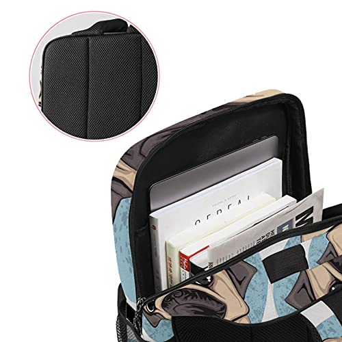 Sac à dos pour ordinateur portable matelassé et imperméable avec imprimé chien - 3