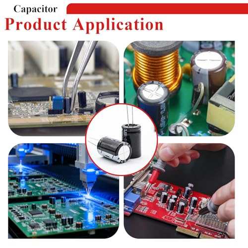 Tnisesm 28 Values Electrolytic Capacitor Assortment Kit from 0.1uF to 4700uF 10V 16V 25V 35V 50V in-line Aluminum Capacitors Set - Image 6